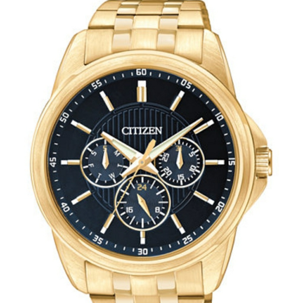 New Citizens Watch Gold Tone Stainless Steel